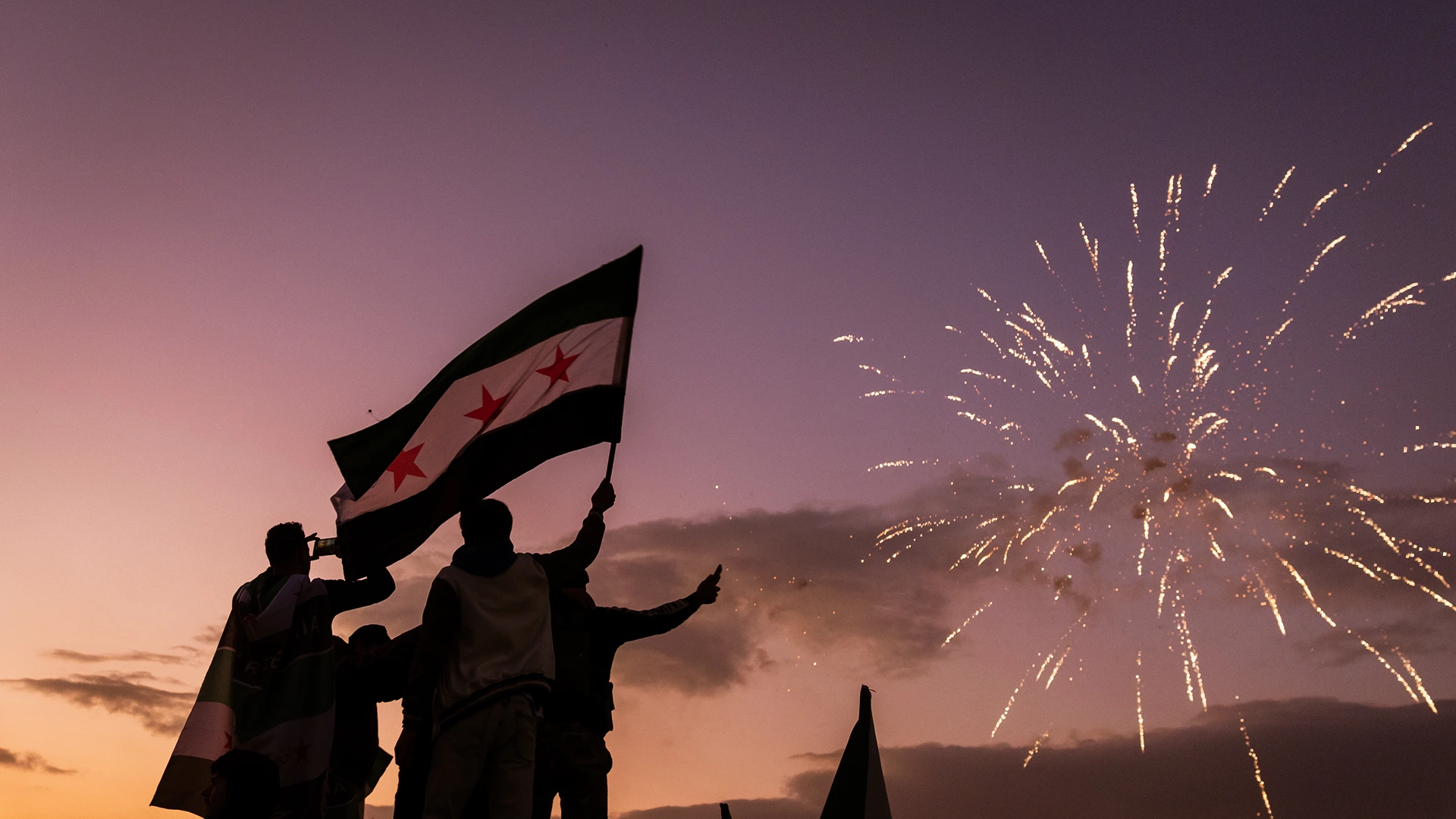 Syria celebrating new government.